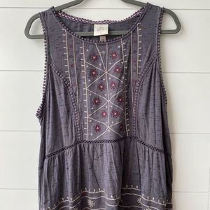 Knox Rose Embroidered Top in Orion Gray